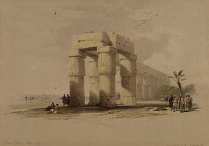 In Luxor, Theben, Oberägypten, aus "Ägypten und Nubien", Bd.1 von David Roberts