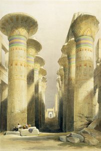 Zentrale Allee der Großen Säulenhalle, Karnak, aus 