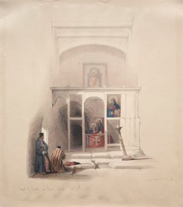 Kapelle des Elias auf dem Berg Horeb von David Roberts
