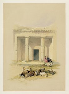 Eingang zu den Höhlen von Bani Hasan, aus Ägypten und Nubien, Bd. 1 von David Roberts