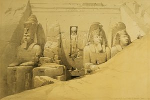 Vorderansicht des Großen Tempels von Abu Simbel, Nubien, Tafel 44 aus Band II von 