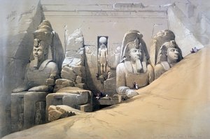 Vorderansicht des Großen Tempels von Abu Simbel, Nubien, 19. Jahrhundert von David Roberts