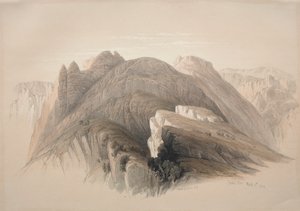 Gebil Hor. Berg Hor, von den Klippen um Petra von David Roberts