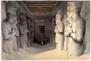Riesige Kalkstein-Statuen von Ramses II., Tempel von Ramses, Abu Simbel, Ägypten, 1836