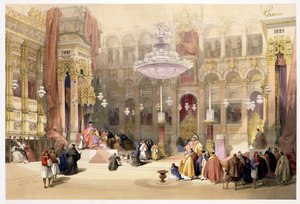 Griechische Kirche des Heiligen Grabes, Jerusalem, 11. April 1839, Tafel 4 aus Band I von 