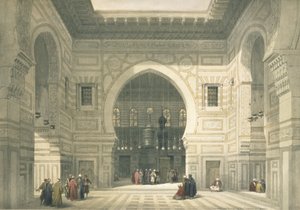 Innenansicht der Moschee von Sultan Hasan, Kairo, aus Ägypten und Nubien, Bd. 3