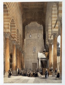 Innenraum der Moschee der Metwalys in Kairo in „Das Heilige Land“, London 1849