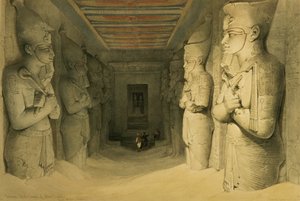 Innenraum des Tempels von Abu Simbel, aus "Ägypten und Nubien", Bd.1