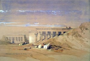 Seitenansicht des Tempels namens Typhonaeum in Dendera, Ägypten, 19. Jahrhundert von David Roberts