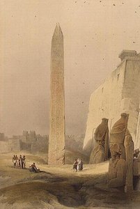 Obelisk von Luxor, aus "Ägypten und Nubien", Bd.1 von David Roberts