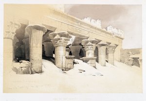 Teil des Portikus von Edfu - Zeichnung von David Roberts am 23.11.1838 in „Das Heilige Land“, London 1849 von David Roberts