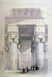 Portikus des Tempels von Dendera, 19. Jahrhundert
