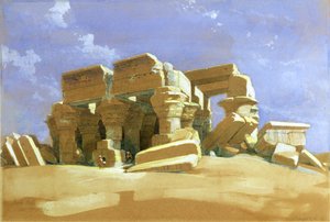 Portikus des Tempels von Kom Ombo, Oberägypten, 1838