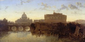 Rom, St. Peter und die Engelsburg von David Roberts