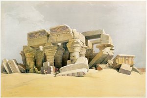 Ruinen des Tempels von Kom Ombo, Ägypten, ca. 1845