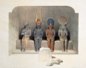 Heiligtum des Tempels von Abu Simbel, Ägypten, 19. Jahrhundert von David Roberts