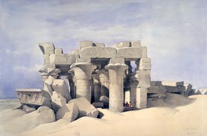 Tempel von Sobek und Haroeris in Kom Ombo, 19. Jahrhundert von David Roberts