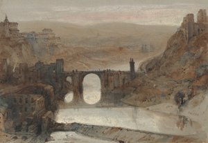Die Brücke von Toledo, nahe Madrid, Spanien von David Roberts