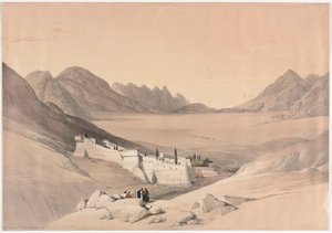 Das Kloster St. Katharina, Berg Sinai, Blick auf die Ebene des Lagers