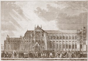 Die Krönungsprozession von Anne Boleyn zur Westminster Abbey, Illustration aus 