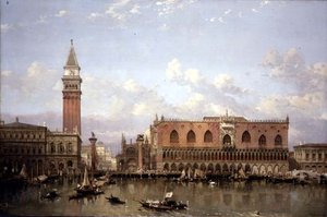 Der Dogenpalast, Venedig, vom Bacino di San Marco von David Roberts