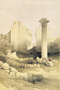 Der Dromos oder die zentrale Halle des Großen Tempels von Amun, Karnak, aus Ägypten und Nubien, Bd. 2