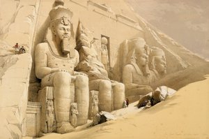 Der Große Tempel von Abu Simbel, Nubien, Ägypten, ca. 1845 von David Roberts
