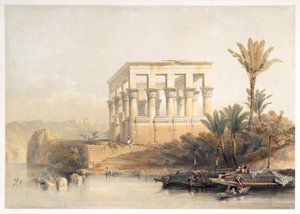 Der Hypäthral-Tempel in Philae, genannt das Bett des Pharao, Ägypten, 1849 von David Roberts