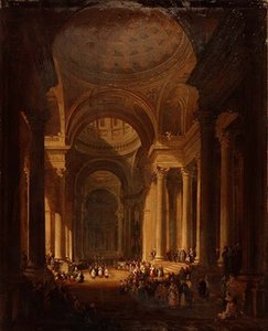 Das Innere der Kathedrale von St. Genevieve, Paris von David Roberts