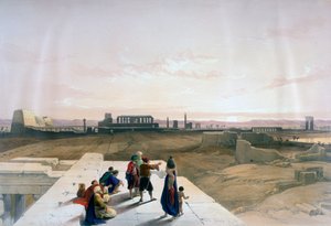 Die Ruinen von Karnak vom Westen, 19. Jahrhundert von David Roberts