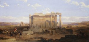 Die Ruinen des kleineren Tempels in Baalbeck von David Roberts