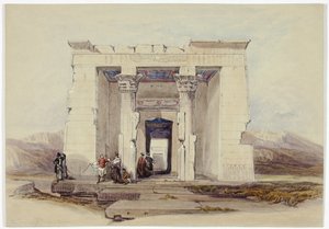 Der Tempel von Dendour, Nubien von David Roberts