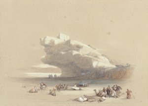Der Zugang zu Petra, Blick auf einen alten Wachturm von David Roberts