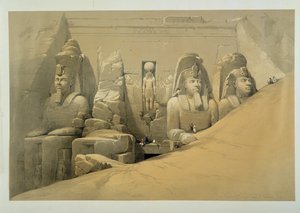 Der große Tempel von Abu Simbel von David Roberts