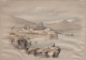 Tiberias, von den Mauern, Safet in der Ferne