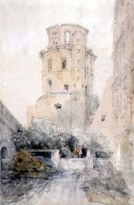 Turm in Heidelberg, ca. 1830 von David Roberts
