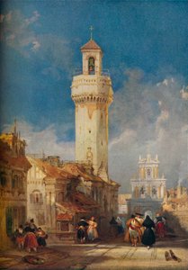 Turm der Kirche San Nicholas de la Villa, Cordova, 1834 von David Roberts