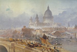 Ansicht der Blackfriars Bridge und St. Paul