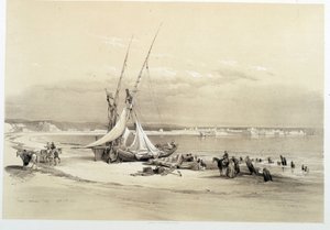 Ansicht der Stadt Tyrus (Tyrus) im Libanon, Zeichnung gemacht am 27/04/1839 in „Das Heilige Land“, London 1849