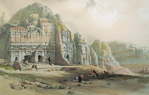 Ansicht der Ruinen von Petra, Jordanien