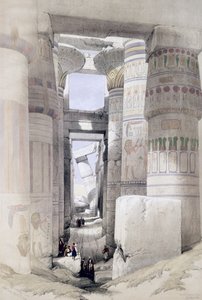Blick durch die Säulenhalle, Karnak, aus Ägypten und Nubien, Bd. 1