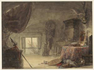 Dachboden als Atelier eingerichtet
