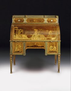 Mechanischer Zylinder-Schreibtisch, die Beschläge zugeschrieben Francois Redmond, ca. 1777-80