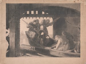 Herzog von Gloucester wird 1380 ins Wasser Tor von Calais gebracht