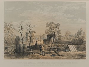 Ansicht von General Outrams Hauptquartier [Dr. Fayrers Haus]. Blick auf die Paläste von Furrad Bux und Chuttur Munzil