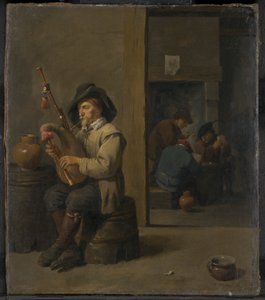 Dudelsackspieler in einem Gasthaus
