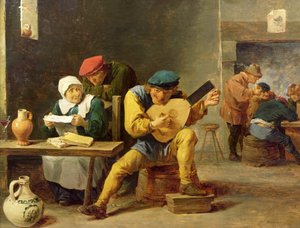 Bauern machen Musik in einem Gasthaus, ca. 1635 von David Teniers the Younger