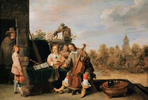 Selbstporträt mit Familie, ca. 1645