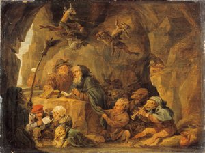 Die Versuchung des heiligen Antonius, ca. 1650 von David Teniers the Younger
