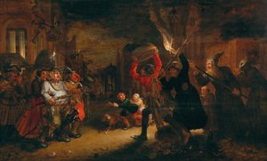 Der Kampf zwischen Karneval und Fastenzeit, frühes 17. Jahrhundert von David Vinckboons